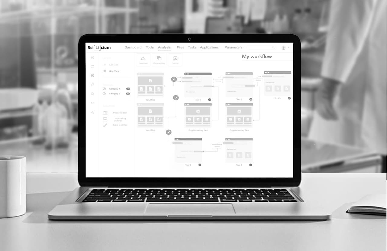 The SciLicium analysis platform in the lab